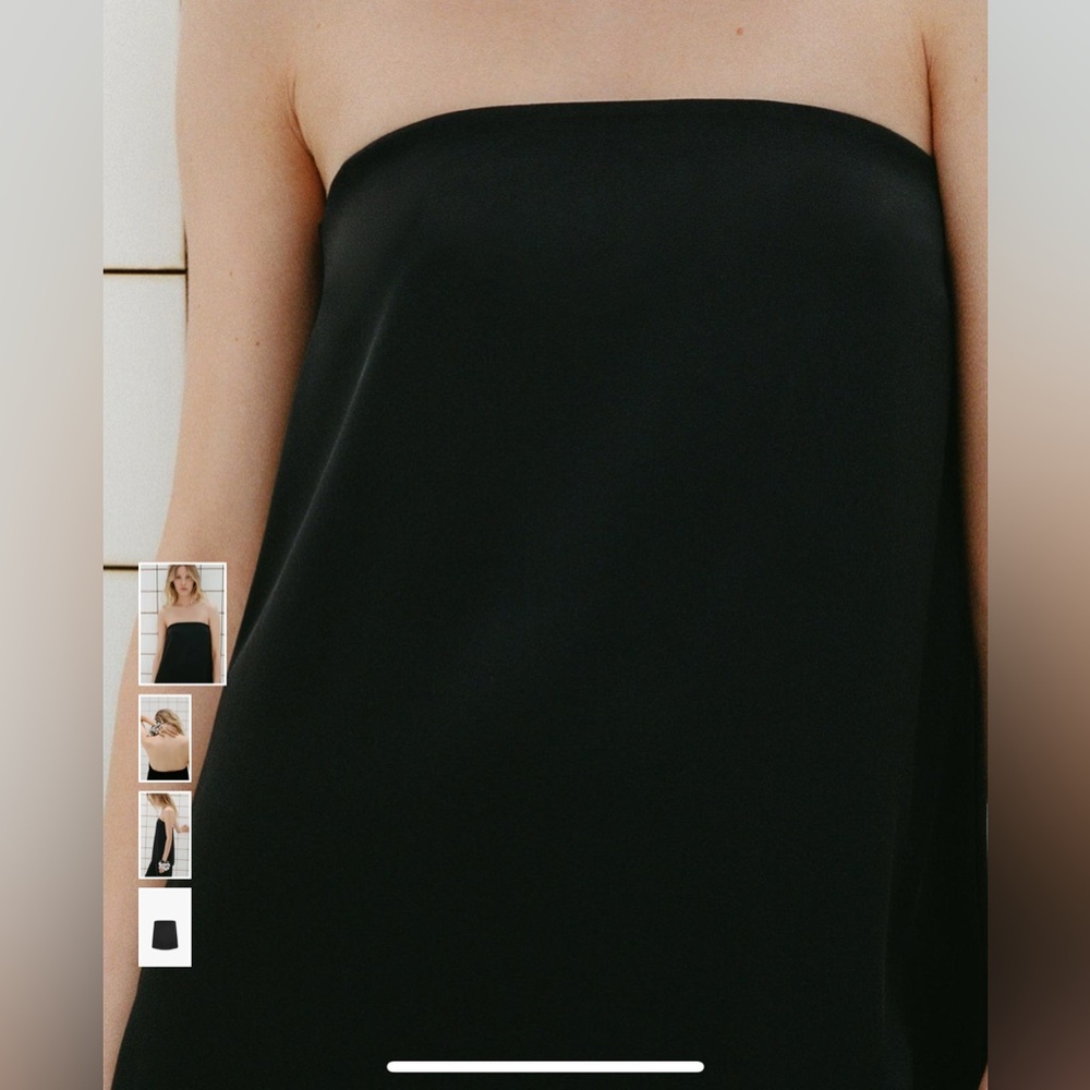 Zara Satin Tube Top